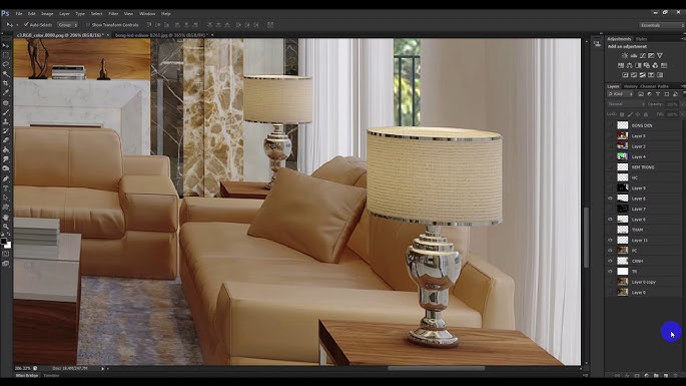 Phần mềm Photoshop trong thiết kế nội thất 