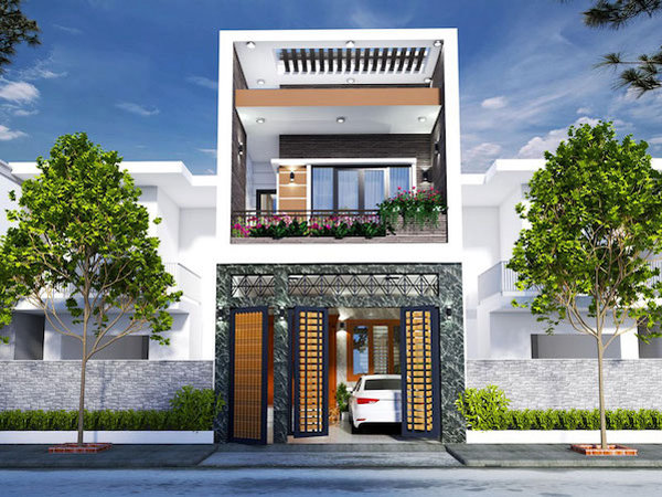 Mẫu bản vẽ nội thất 3D cho nhà phố