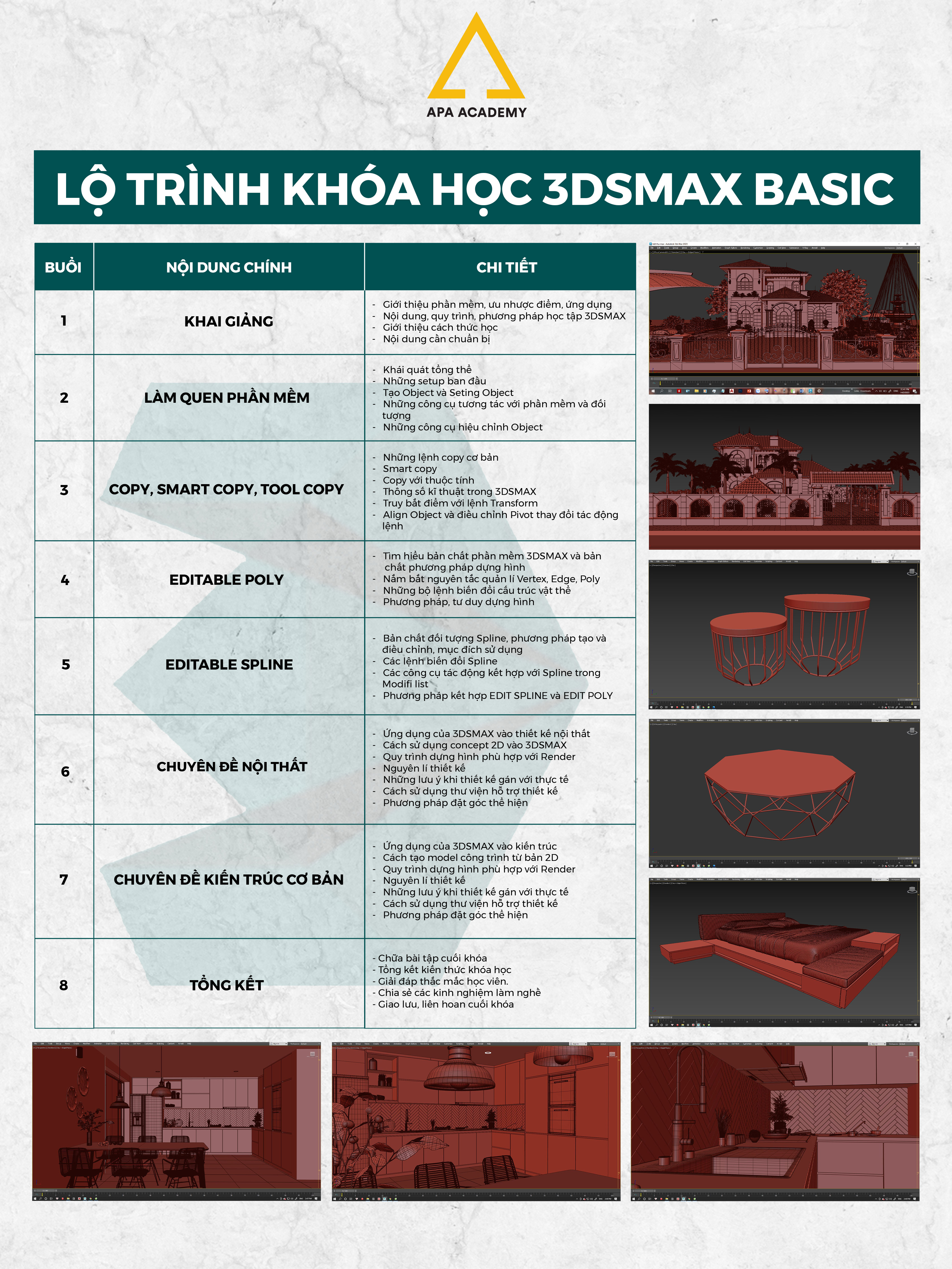Lộ trình học 3DS max năm 2025 tại APA Academy