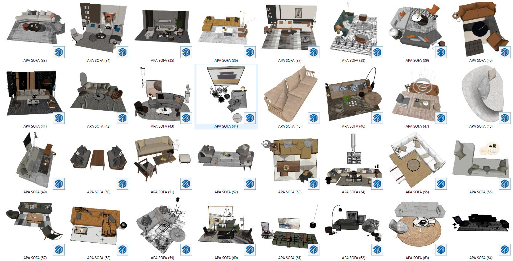 APA-ACADEMY-SHARE-TANG-THU-VIEN-350-SOFA-SKETCHUP