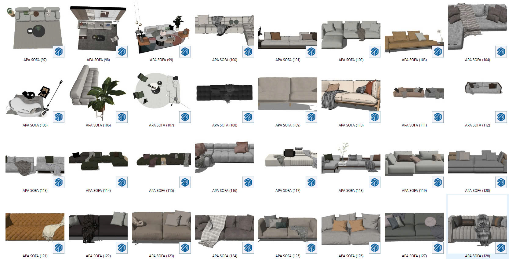 APA ACADEMY SHARE TẶNG THƯ VIỆN 350 SOFA - SKETCHUP
