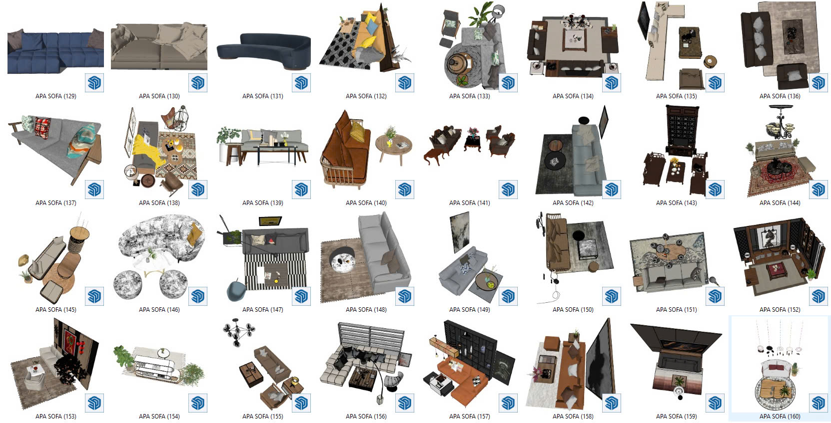 APA ACADEMY SHARE TẶNG THƯ VIỆN 350 SOFA - SKETCHUP