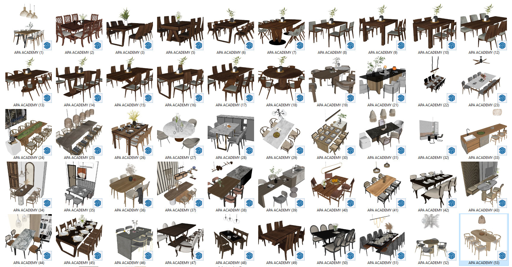APA-ACADEMY-SHARE-TANG-THU-VIEN-BAN-AN-SKETCHUP