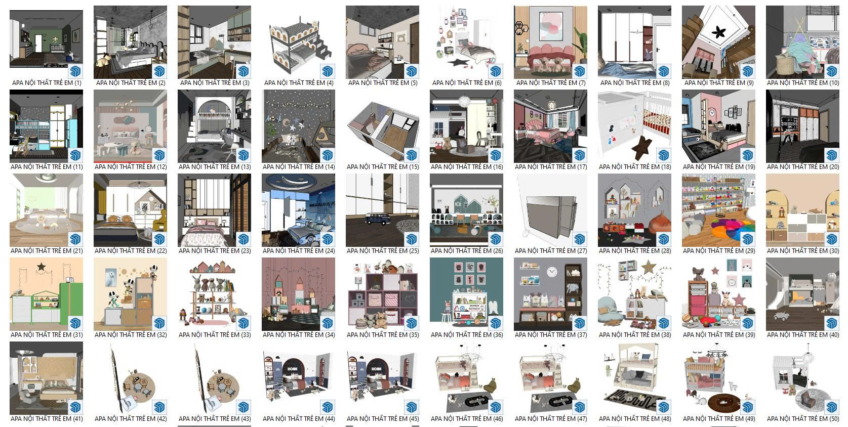 APA-ACADEMY-SHARE-TANG-THU-VIEN-NOI-THAT-PHONG-NGU-TRE-EM-SKETCHUP-MIEN-PHIi
