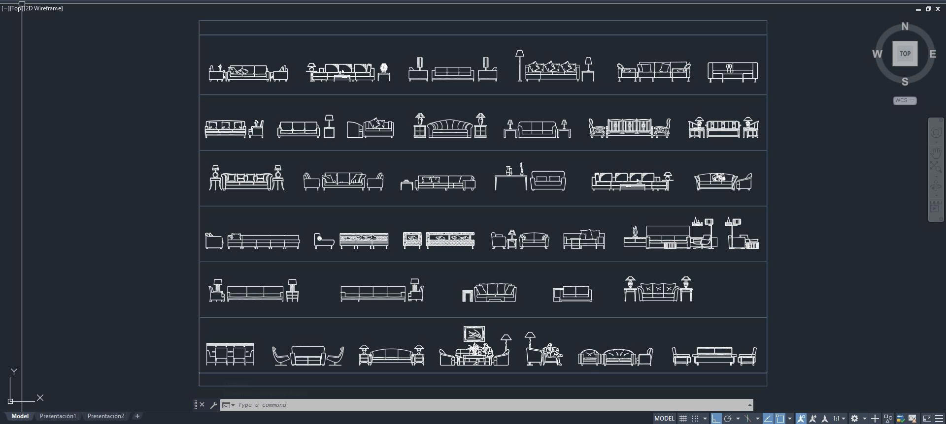 APA AUTOCAD SOFA - BÀN ĂN