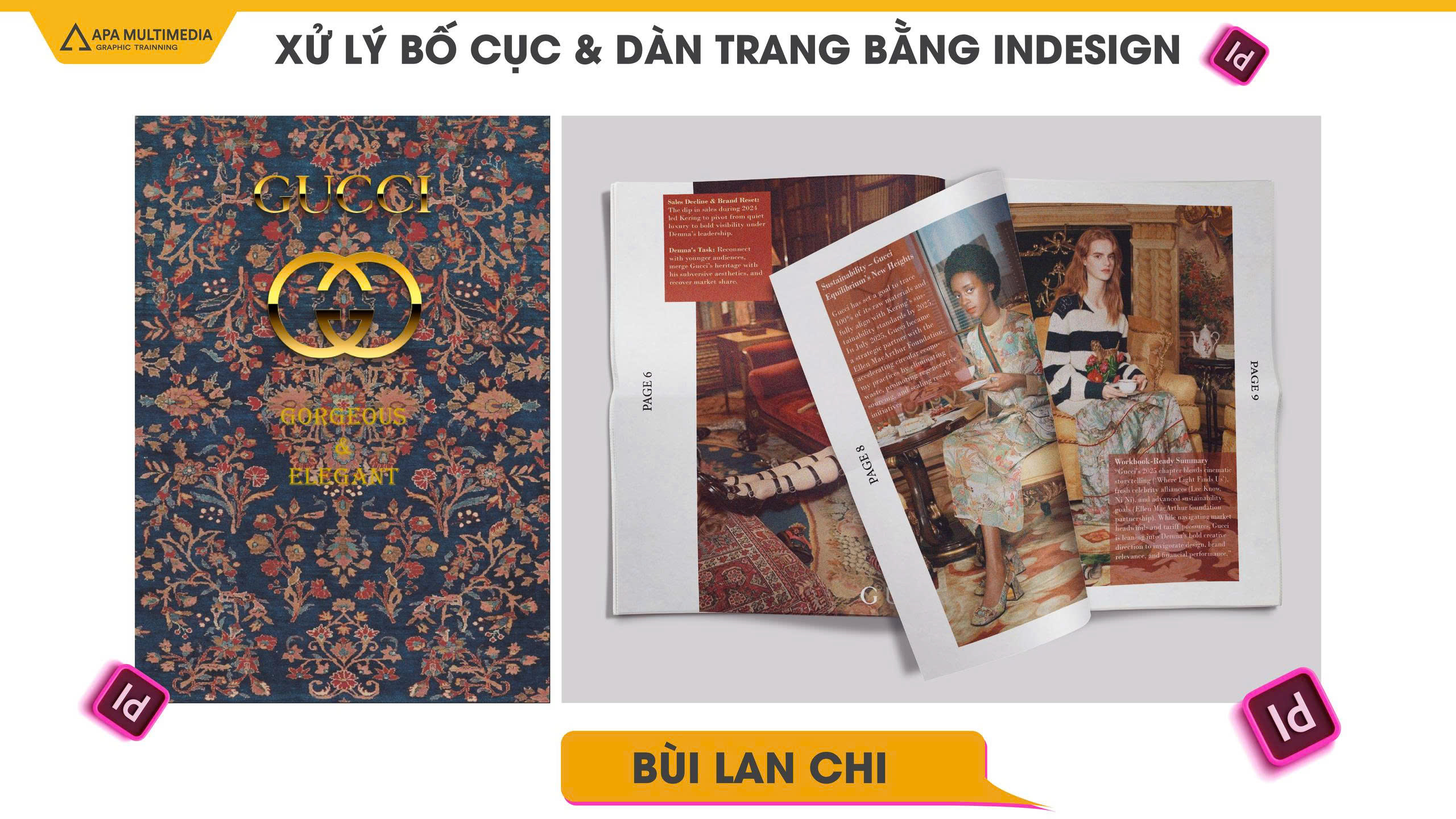 Sản phẩm học viên khóa Indesign tại APA Multimedia