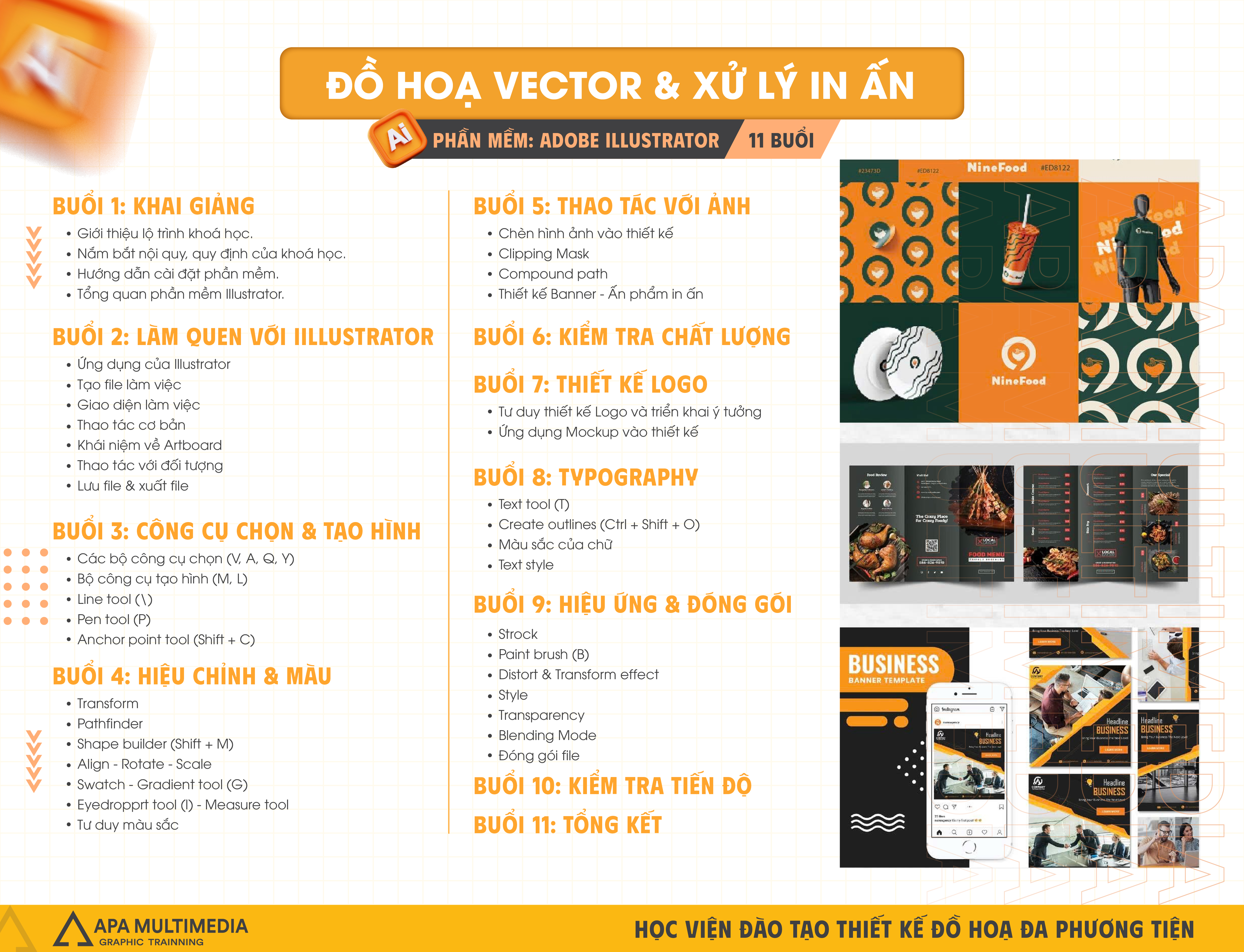 Lộ trình khóa Illustrator tại APA Academy