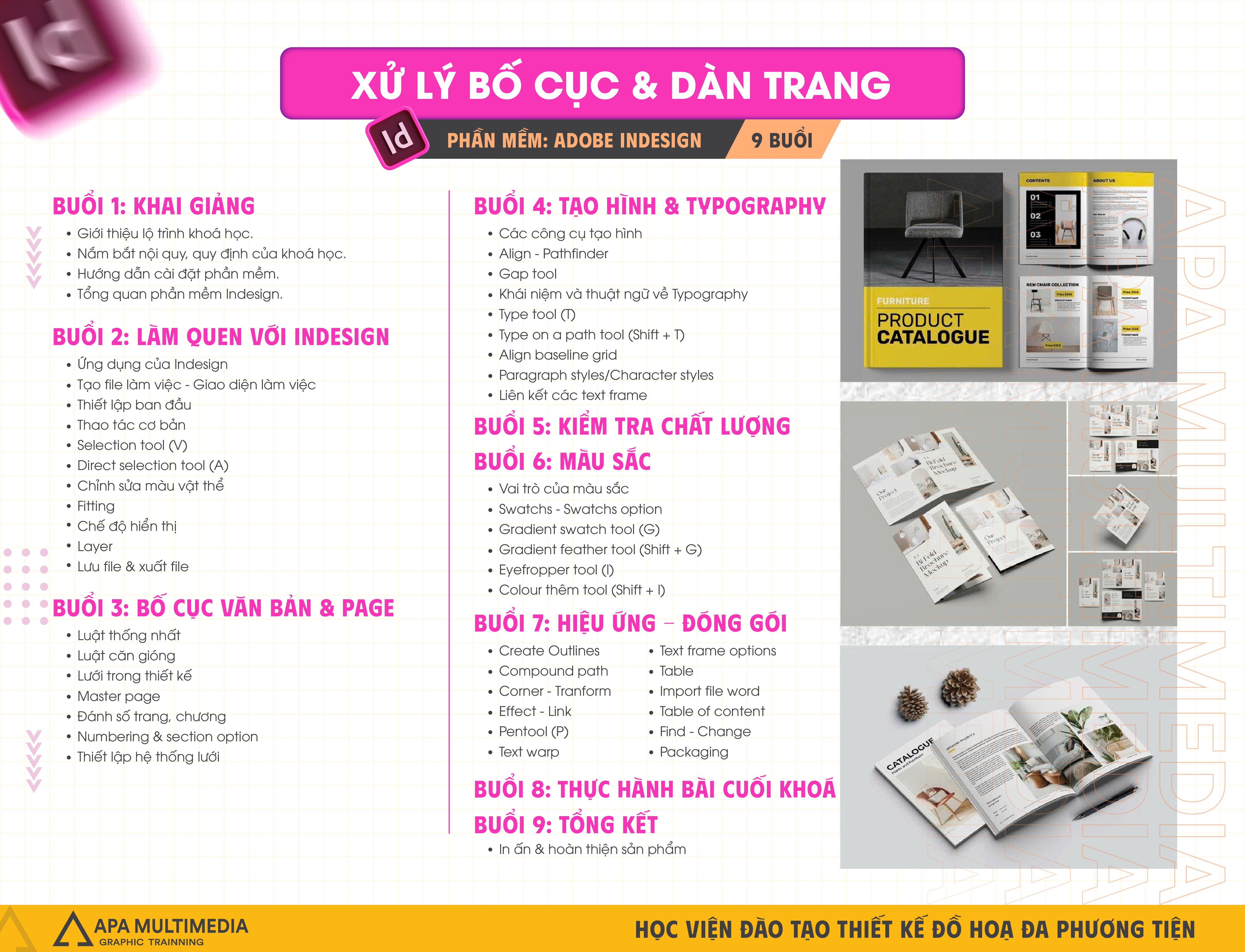 Lộ trình khóa Indesign tại APA Academy