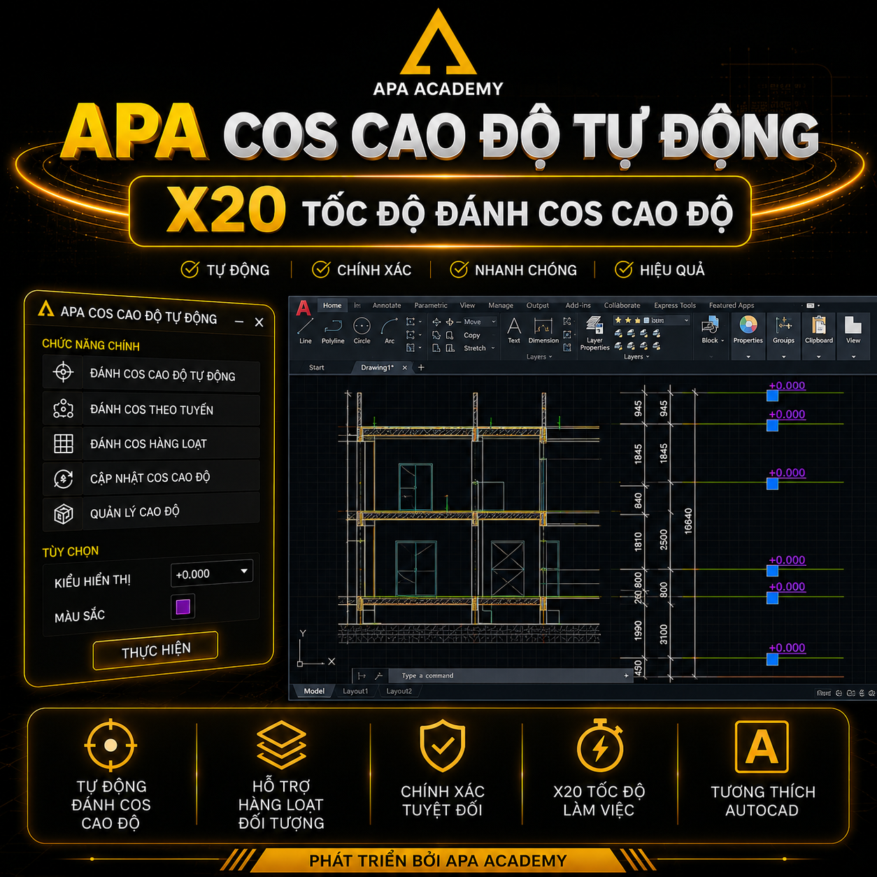 APA COS CAO ĐỘ TỰ ĐỘNG
